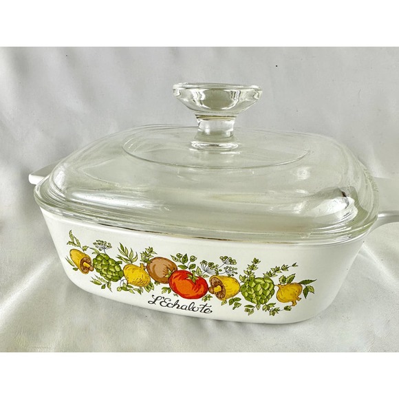 Vintage Corning Ware L'Echalote Spice of Life A-1-B One Quart Dish with Lid Rare - Picture 3 of 12